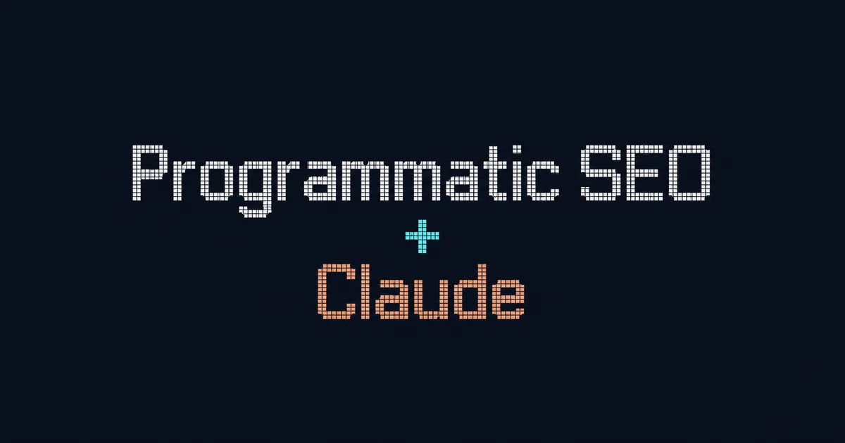 Claude Code programmatic SEO engine